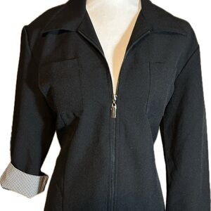 Vintage Kim Renee Black Zip-Up Jacket Size 11/12